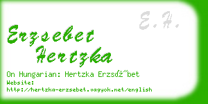 erzsebet hertzka business card